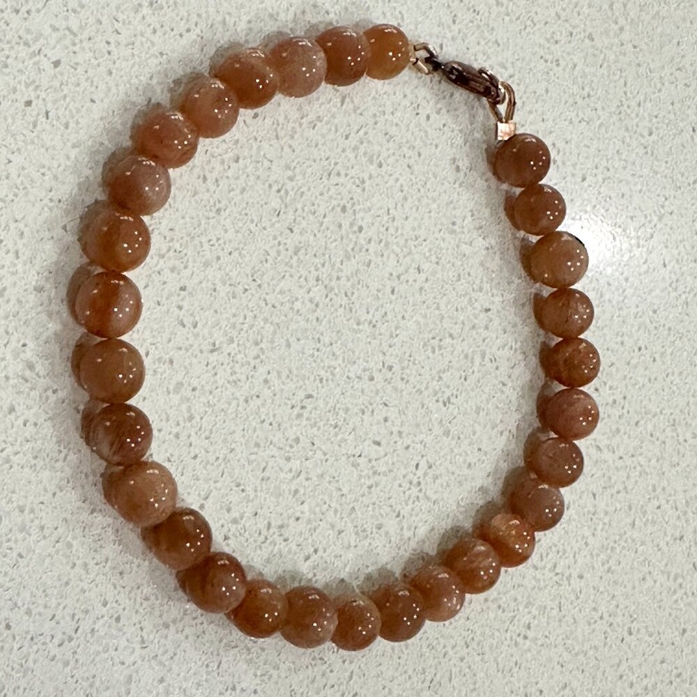 Vintage Moonstone Beaded Bracelet